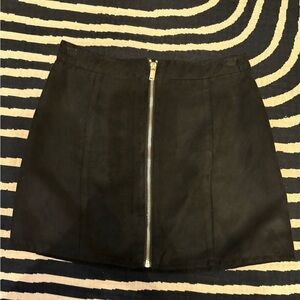 H&M Black Mini Skirt with Zipper